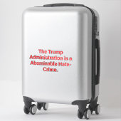 トランプの憎悪犯罪 Hankamer Artjunkhaus SAVE U.S. シール (スーツケース)