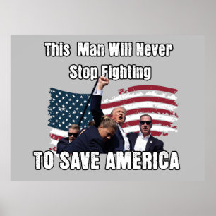 トランプの戦いヤード標識 ポスター