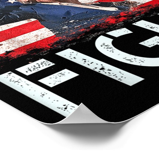 トランプの戦い対米軍へのトランプの合図 ポスター (角)