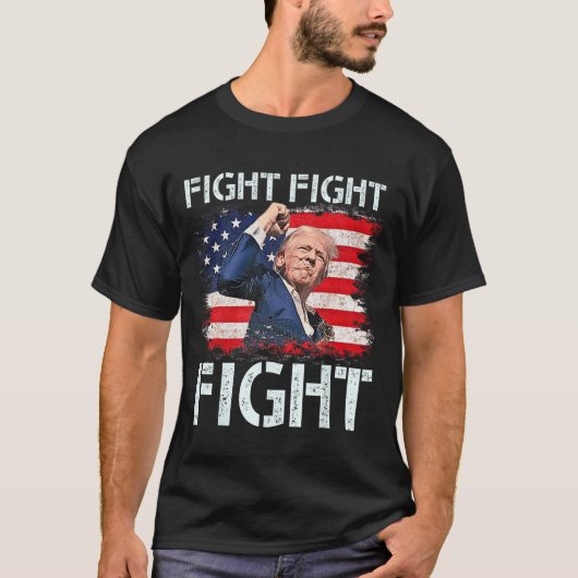 トランプの戦い対米軍へのトランプの合図 Tシャツ (正面)