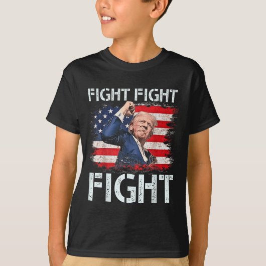 トランプの戦い対米軍へのトランプの合図 Tシャツ (正面)