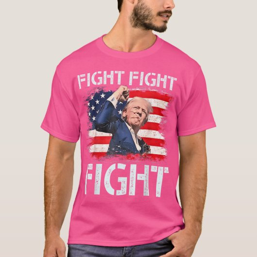 トランプの戦い対米軍へのトランプの合図 Tシャツ (正面)