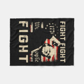 トランプの戦い戦い1776我々人民国旗Tr フリースブランケット (正面(横))