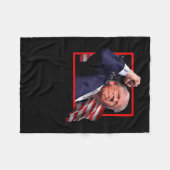 トランプの戦い フリースブランケット (正面(横))