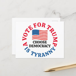 トランプの投票は専制政治である ポストカード