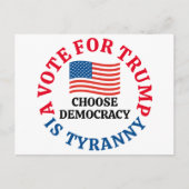 トランプの投票は専制政治である ポストカード (正面)