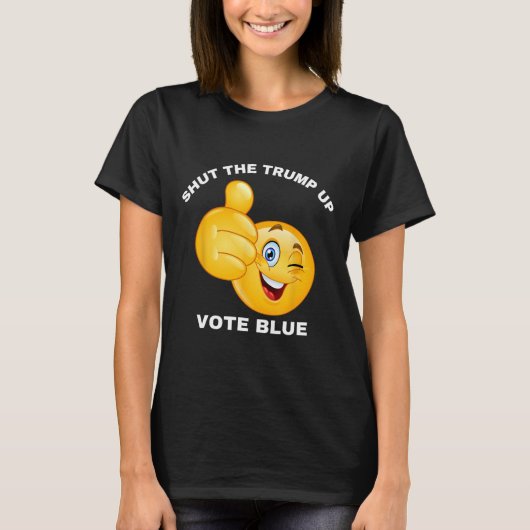 トランプの投票を停止する青い再バイデン氏の司会選を務める Tシャツ (正面)