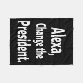 トランプの抗議アンチ政治的_1 フリースブランケット (正面(横))