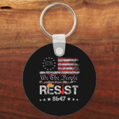 トランプの抗議アンチ政治米国旗に抵抗する キーホルダー (正面)