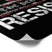 トランプの抗議アンチ政治米国旗に抵抗する ポスター (角)