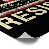 トランプの抗議アンチ政治米国旗に抵抗する ポスター (角)