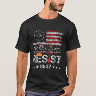 トランプの抗議アンチ政治米国旗に抵抗する Tシャツ
