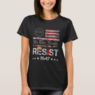 トランプの抗議アンチ政治米国旗に抵抗する Tシャツ