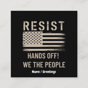 トランプの抗議シャツアンチ – 政治的Tシャツ スクエア名刺