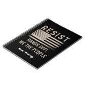 トランプの抗議シャツアンチ – 政治的Tシャツ ノートブック (左側)