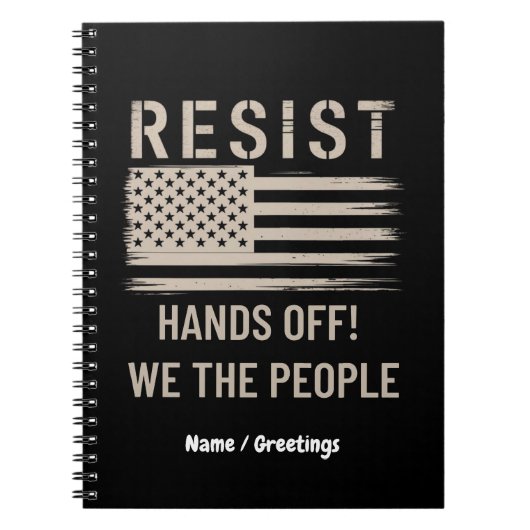 トランプの抗議シャツアンチ – 政治的Tシャツ ノートブック (正面)