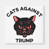 トランプの政治的抗議に反対する猫 マグネット (正面)