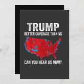 トランプの方が5Gよりいい coverage あなたたち聞こえる？ 招待状 (正面/裏面)