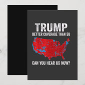 トランプの方が5Gより電波が通る 今聞こえる？ 招待状 (正面/裏面)