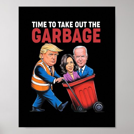 トランプの時間、ゴミを出そう ポスター (正面)