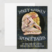 トランプの汚い女性たちのお風呂のスポンジでの入浴方法は間違っている 招待状 (正面/裏面)