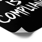 トランプの沈黙はコンプライアンスに抵抗 ポスター (角)