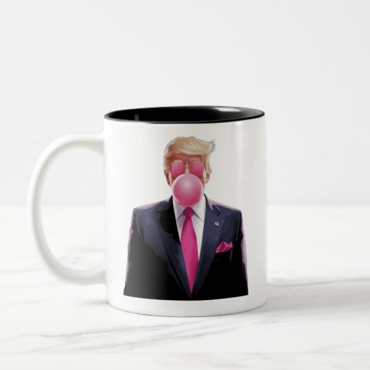 トランプの泡ガム ツートーンマグカップ (左)