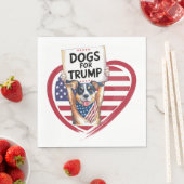 トランプの犬：ポーリティカル愛国者 スタンダードランチョンナプキン (インサイチュ)