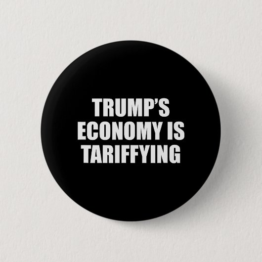 トランプの経済は関税政策を支配している1 缶バッジ (正面)