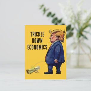 トランプの経済学のトリクルダウン ポストカード