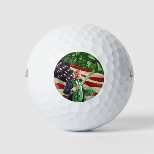 トランプの聖パディ ゴルフボール (正面)