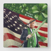 トランプの聖パディ スクエア壁時計 (正面)