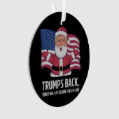 トランプの背中:クリスマスが再素晴らし生 オーナメント (正面)