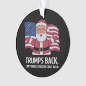 トランプの背中:クリスマスが再素晴らし生 オーナメント (正面)