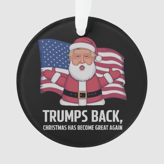 トランプの背中:クリスマスが再素晴らし生 オーナメント (正面)
