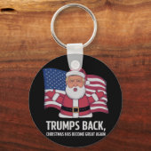 トランプの背中：クリスマスが再素晴らし生 キーホルダー (正面)