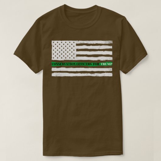 トランプの薄型グリーン線保全将校 Tシャツ (デザイン正面)