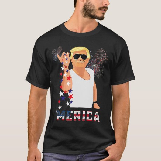 トランプの衣装2024米国大統領選挙ドナルドT Tシャツ (正面)
