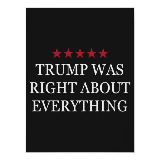 トランプの言うことは全て正しい ポスター (正面)