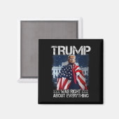 トランプの言う通り アメリカ国旗 白 マグネット (正面/裏面)