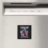トランプの言う通り アメリカ国旗 白 マグネット (インサイチュ (食洗機))