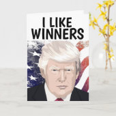 トランプの誕生日カード、私は勝者好き カード (黄色い花)