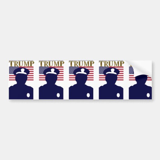 トランプの警察 バンパーステッカー (正面)