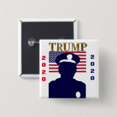 トランプの警察 缶バッジ (正面&裏面)