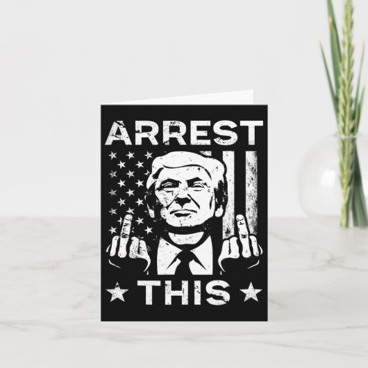 トランプの逮捕この指2024選挙 カード (正面)