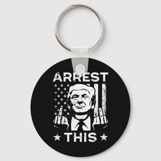 トランプの逮捕この指2024選挙 キーホルダー (正面)