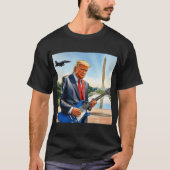 トランプの遊エレキギターワシントン記念碑 Tシャツ (正面)