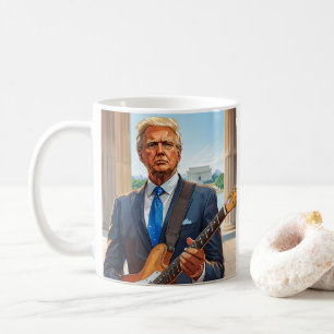 トランプの遊エレキギター・リンカーン・モニュメント コーヒーマグカップ