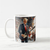 トランプの遊エレキギターSANTA CLAUSワークショップ コーヒーマグカップ (左)