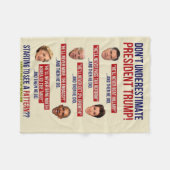 トランプの邪魔をしない フリースブランケット (正面(横))